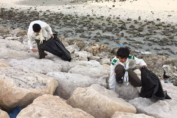 كشافة رسل السلام - تنظيف الكورنيش