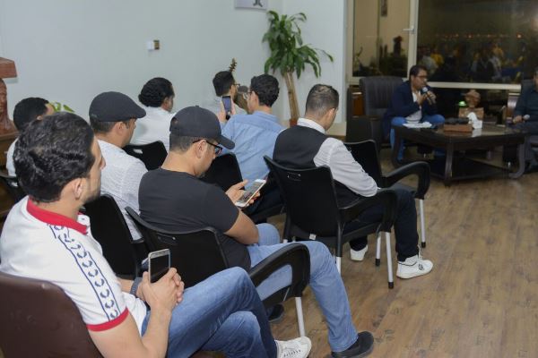 لقاء الكاتب عباس الحايك والنحات هاشم العلوي