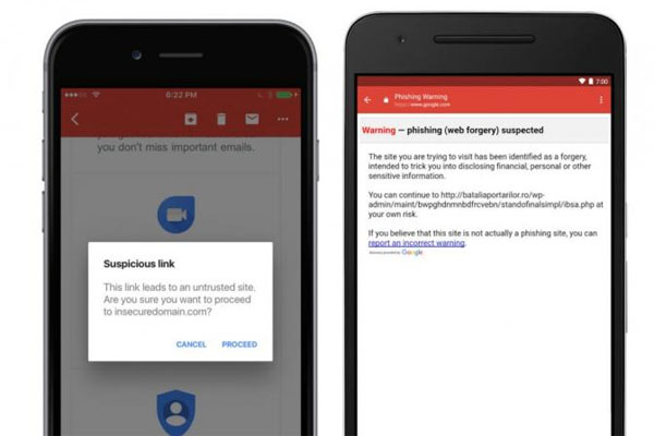 أداة الحماية على جيميل